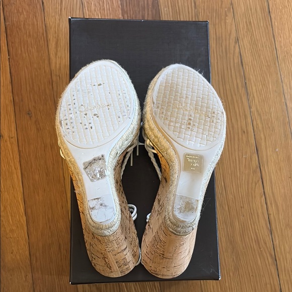 Cole Haan Andra White Wedge Sandals - Picture 4 of 4